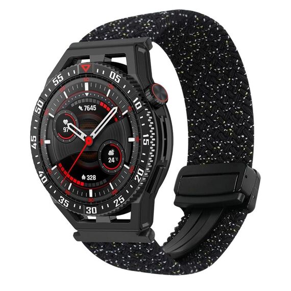 For Huawei Watch GT3 SE 22mm Magnetic Buckle Braided Watch Band(Stars Black)