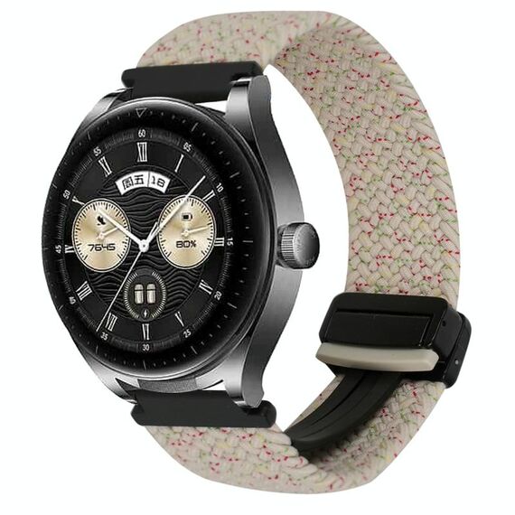 For Huawei Watch Buds 22mm Magnetic Buckle Braided Watch Band(Starlight)