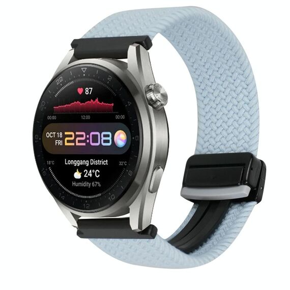 For Huawei Watch 3 Pro New 22mm Magnetic Buckle Braided Watch Band(Blue)