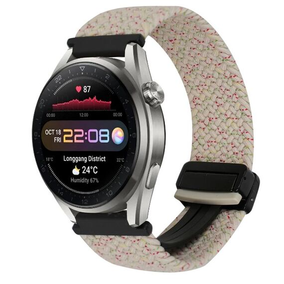 For Huawei Watch 3 Pro New 22mm Magnetic Buckle Braided Watch Band(Starlight)