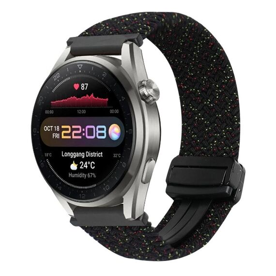 For Huawei Watch 3 Pro New 22mm Magnetic Buckle Braided Watch Band(Starlight Colorful)