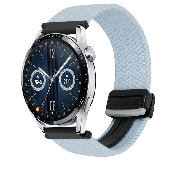 For Huawei Watch GT3 46mm 22mm Magnetic Buckle Braided Watch Band(Blue)
