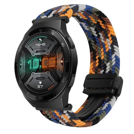 For Huawei Watch GT 2e 22mm Magnetic Buckle Braided Watch Band(Camouflage Color)