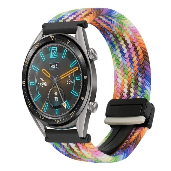 Per Huawei Watch GT 22mm Cinturino per orologio intrecciato con fibbia magnetica (colorato)