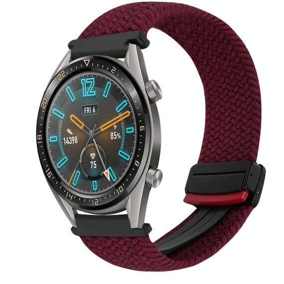 Per Huawei Watch GT 22mm Cinturino per orologio intrecciato con fibbia magnetica (verde oliva)