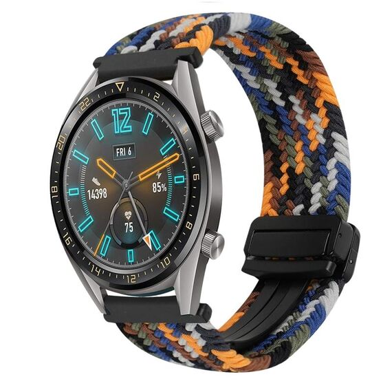 Per Huawei Watch GT 22mm Cinturino per orologio intrecciato con fibbia magnetica (colore mimetico)