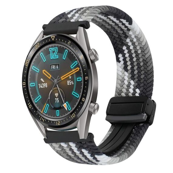 Per Huawei Watch GT 22mm Cinturino per orologio intrecciato con fibbia magnetica (Z Cioccolato fondente)
