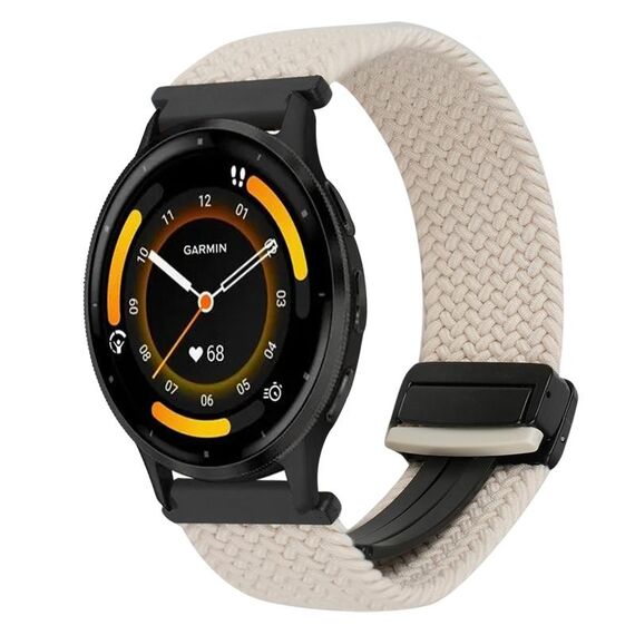 For Garmin Venu 3 22mm Magnetic Buckle Braided Watch Band(Starlight)