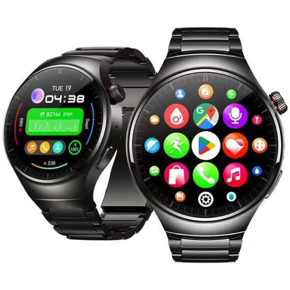 Zeblaze Thor Ultra 1.43 pollici AMOLED Screen Android Smart Watch, cinturino in acciaio (nero)
