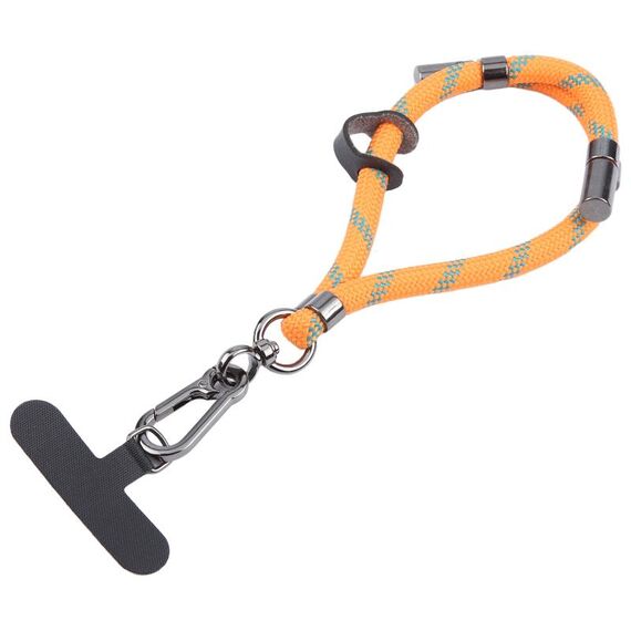 Cordino corto regolabile anti-smarrimento per telefono cellulare da 8 mm (arancione)