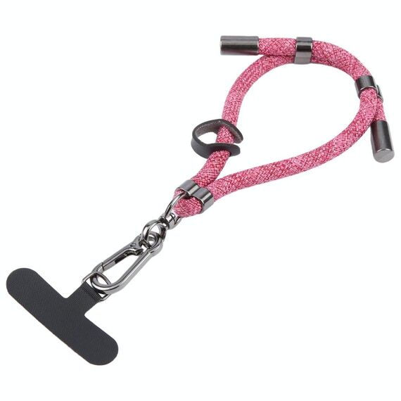 Cordino anti-smarrimento regolabile per cellulare da 8 mm (rosso rosa)
