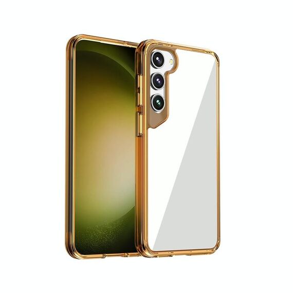 Per Samsung Galaxy S23+ 5G Ice Transparent Series TPU + PC + Custodia ibrida in acrilico (arancione)