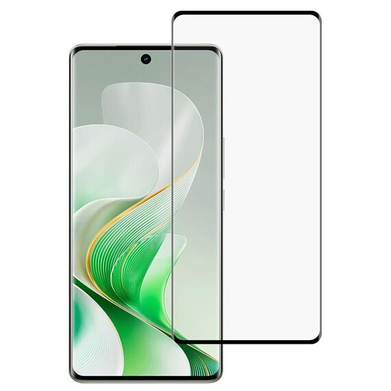 Per vivo V40 Pro Full Glue 9H HD 3D Pellicola in vetro temperato con bordo curvo (nero)