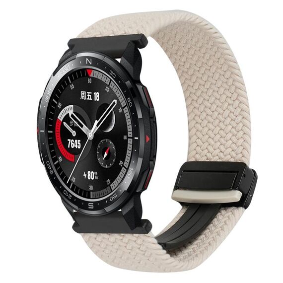For Honor Watch GS Pro 22mm Magnetic Buckle Braided Watch Band(Starlight Black)