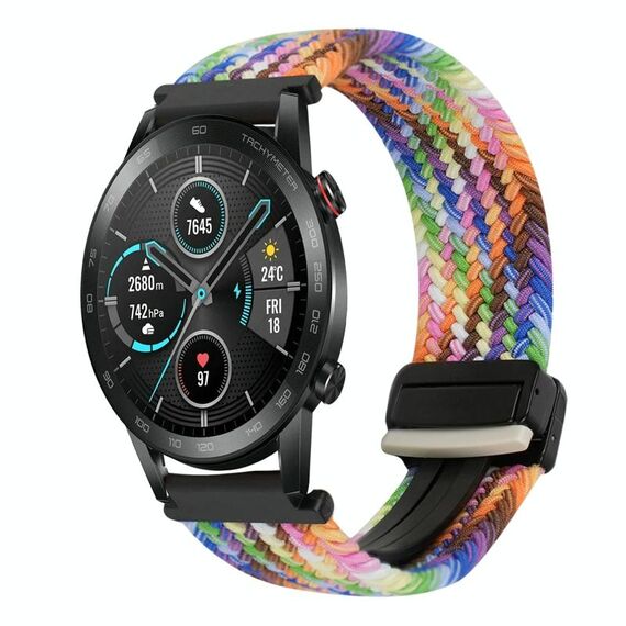 For Honor Magic Watch 22mm Magnetic Buckle Braided Watch Band(Colorful)