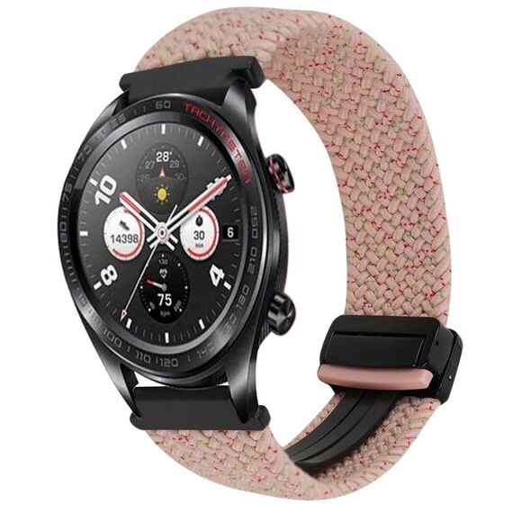For Honor Watch Dream 22mm Magnetic Buckle Braided Watch Band(Pink)