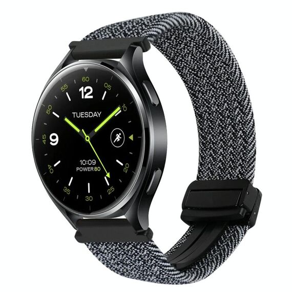 For Xiaomi Watch 2 22mm Magnetic Buckle Braided Watch Band(Graphite Black)