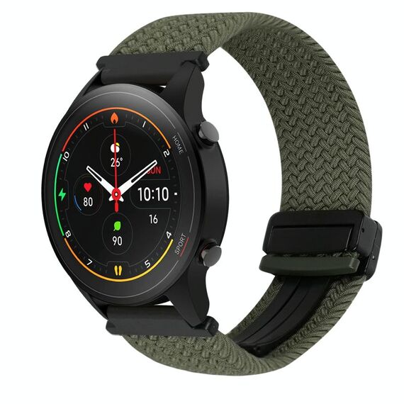 Per Xiaomi Watch S1 Pro 22mm Cinturino per orologio intrecciato con fibbia magnetica (grigio metallizzato)