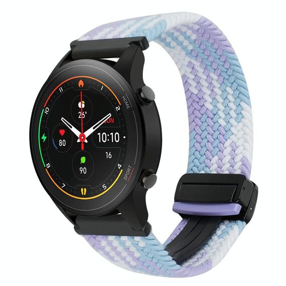 Per Xiaomi Watch S1 Pro 22mm Cinturino per orologio intrecciato con fibbia magnetica (viola)