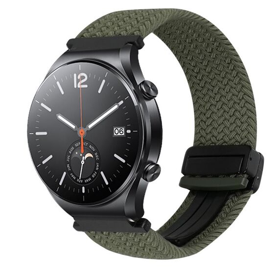 Per cinturino intrecciato con fibbia magnetica Xiaomi Watch S1 da 22 mm (grigio metallizzato)