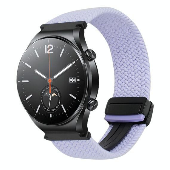 Per Xiaomi Watch S1 22mm cinturino per orologio intrecciato con fibbia magnetica (viola)