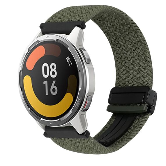 Per Xiaomi Watch Color 2 22mm Cinturino per orologio intrecciato con fibbia magnetica (grigio metallizzato)