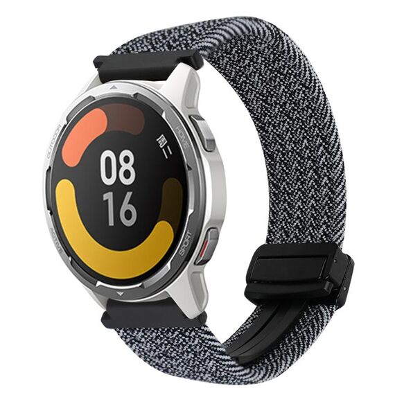 Per Xiaomi Watch Color 2 22mm Cinturino per orologio intrecciato con fibbia magnetica (nero grafite)