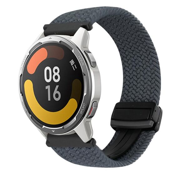 Per Xiaomi Watch Color 2 22mm Cinturino per orologio intrecciato con fibbia magnetica (grigio siderale)