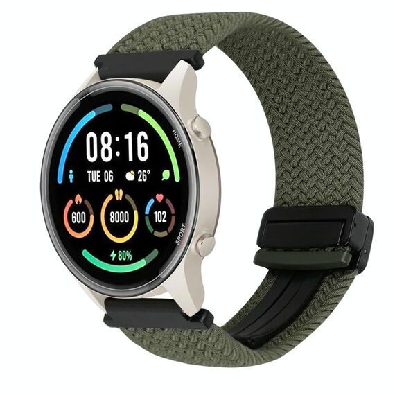Per Xiaomi Watch Sport 22mm Cinturino per orologio intrecciato con fibbia magnetica (grigio metallizzato)
