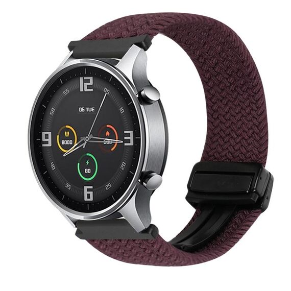 Per Xiaomi Watch Color 22mm Cinturino per orologio intrecciato con fibbia magnetica (Drop Cherry)
