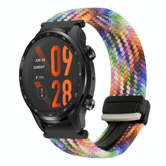Per Ticwatch Pro 3 Ultra 22mm cinturino per orologio intrecciato con fibbia magnetica (colorato)