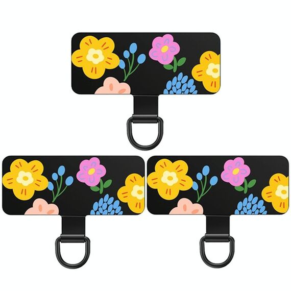 3 pezzi in acciaio inossidabile per cellulare cordino guarnizione universale cinturino da polso connettore fisso (girasole)