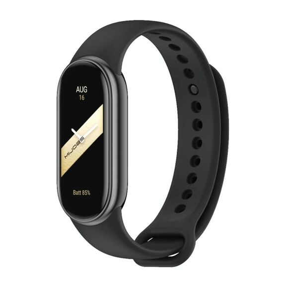 Per Xiaomi Smart Band 9/8 MIJOBS Cinturino in silicone tinta unita con fibbia in metallo (nero)