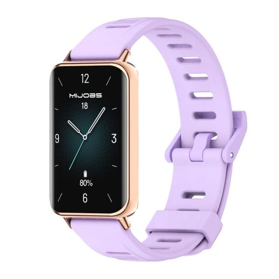 Per Honor Band 9 MIJOBS Cinturino per orologio in TPU traspirante con foro piatto (Taro Viola Oro Rosa)