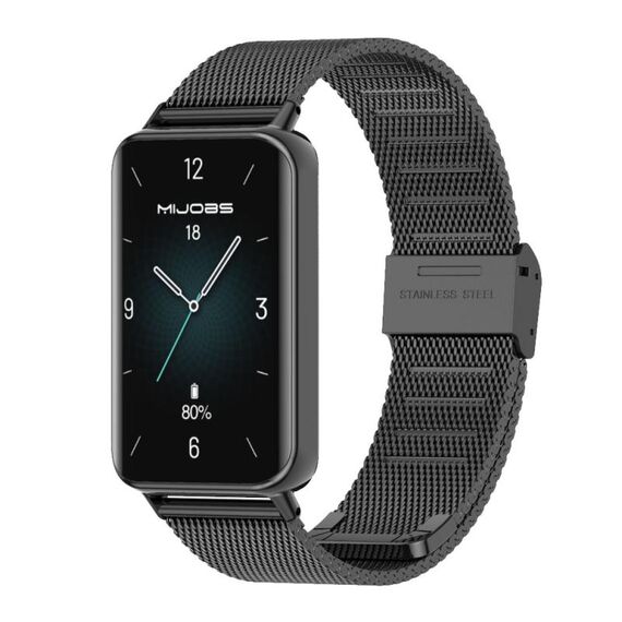 Per Honor Band 9 MIJOBS Milan Buckle cinturino in acciaio inossidabile (nero)