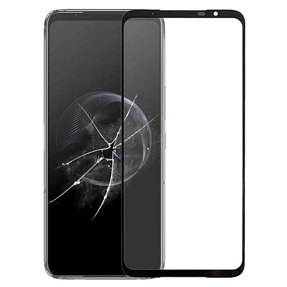Per Asus ROG Phone 7 Ultimate AI2205 Schermo Frontale Lente in Vetro Esterno con Adesivo OCA Otticamente Trasparente