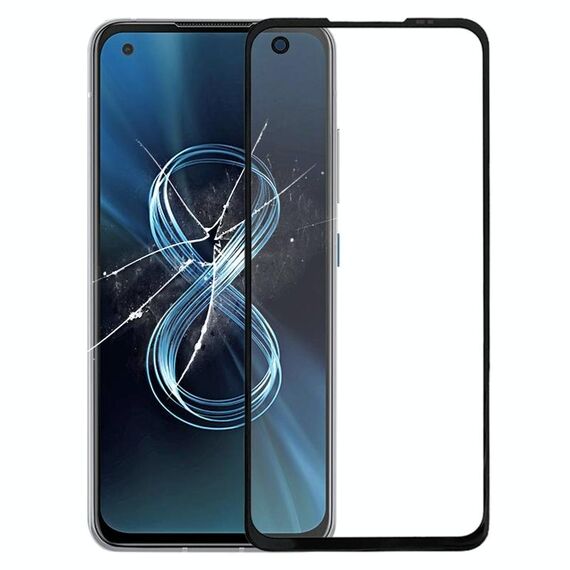 Per Asus Zenfone 8 8Z ZS590KS I006D Schermo Frontale Lente in Vetro Esterno con Adesivo OCA Otticamente Trasparente