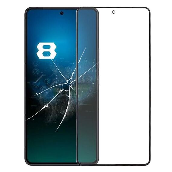 Per Asus ROG Phone 8 Schermo frontale Lente esterna in vetro con adesivo OCA otticamente trasparente