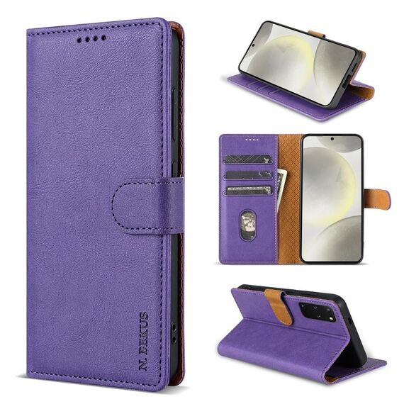 Per Xiaomi 13 Ultra N.BEKUS CSJ-P1 Custodia in pelle tinta unita (viola)