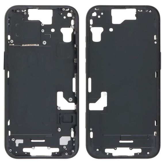 Per iPhone 15 Cornice centrale con tasti laterali + vassoio per carte, versione: versione USA (nero)