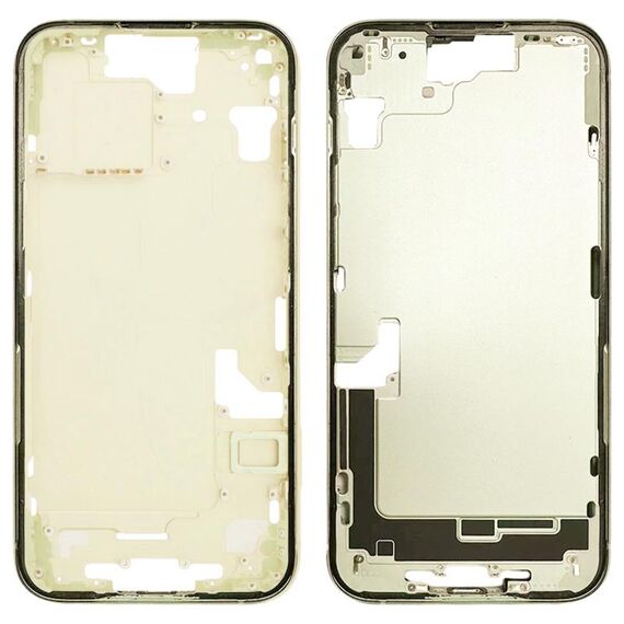 Per iPhone 15 Cornice centrale Piastra con tasti laterali + Vassoio per schede, Versione: CE Versione UE (Giallo)