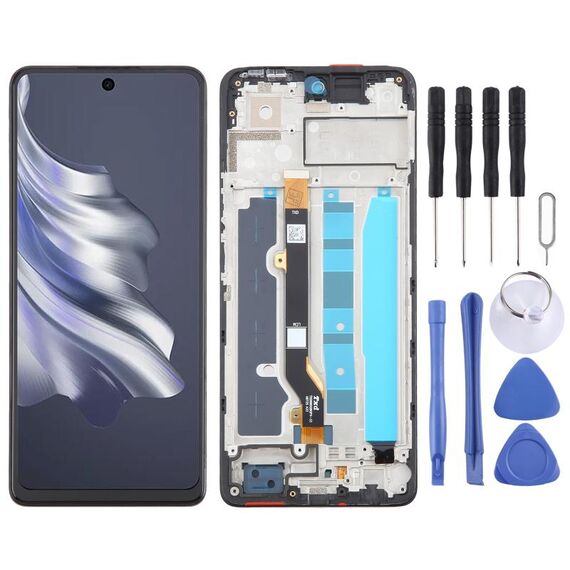 Per Tecno Spark 20 Pro 4G KJ6 OEM LCD Screen Digitizer Assembly completo con telaio