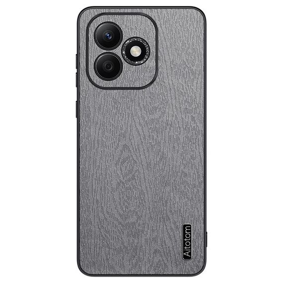 Custodia antiurto in pelle per telefono Honor X60i Tree Bark (bianca)