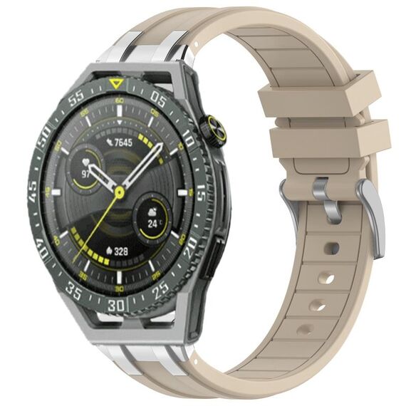 Per Huawei Watch GT3 SE 22mm Quick Release Silver Buckle Royal Silicone Watch Band (Starlight)