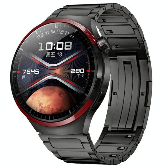 Per Huawei Watch GT 4 Pro cinturino in metallo titanio a sgancio rapido da 22 mm (grigio titanio)