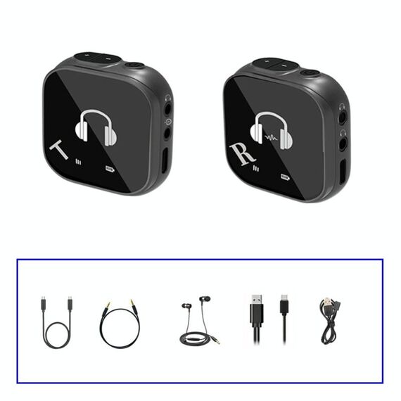 Sistema di monitoraggio wireless in-ear da 5,8 G con trasmettitore e ricevitore per monitoraggio a due auricolari, specifiche: uno a uno