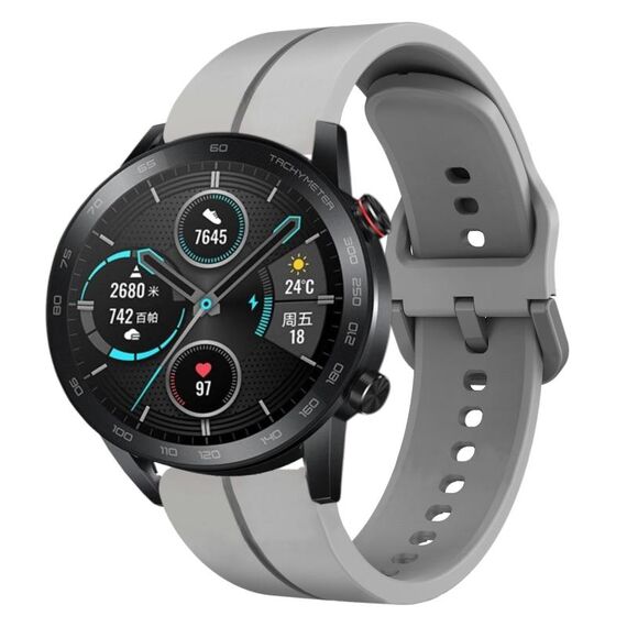 Per Honor MagicWatch2 42mm 20mm cinturino in silicone con cinturino (grigio)