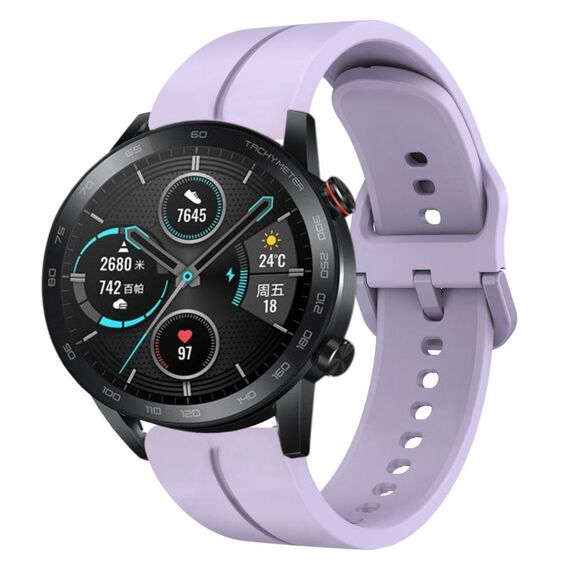 Per Honor MagicWatch2 42mm 20mm cinturino in silicone con cinturino (viola)