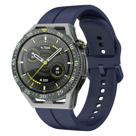 Per Huawei Watch GT 3 SE cinturino in silicone da 22 mm con cinturino (blu navy)
