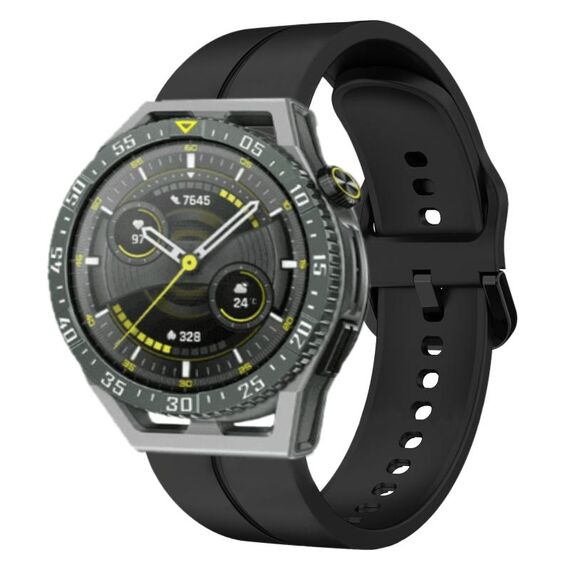 Per Huawei Watch GT 3 SE cinturino in silicone da 22 mm con cinturino (nero)